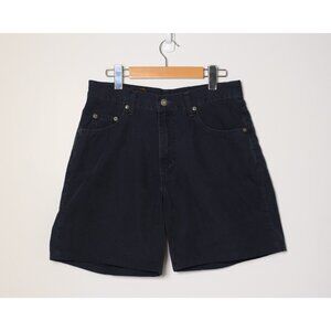 Vintage Levi's Size 30 Navy Canvas Jean Shorts Made in Canada Y2K 90s